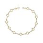 Premium 9ct Gold Quatrefoil Station Link Bracelet, thumbnail 2 of 4