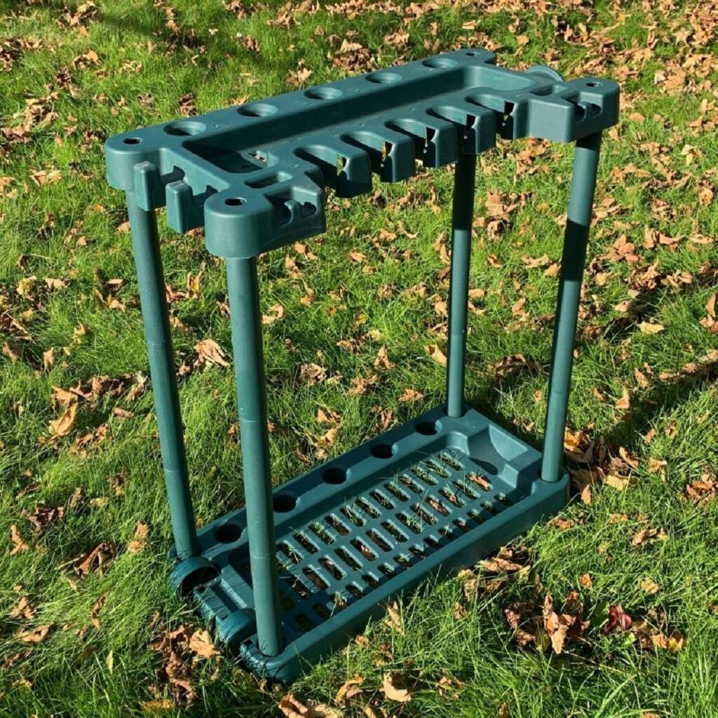 Garden Tool Rack Holder Storage With Wheels By Garden Selections