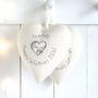 Personalised Hanging Heart Gift For New Baby Girl, thumbnail 11 of 12