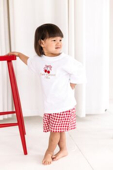 Personalised Embroidered Summer Strawberry T Shirt, 7 of 9