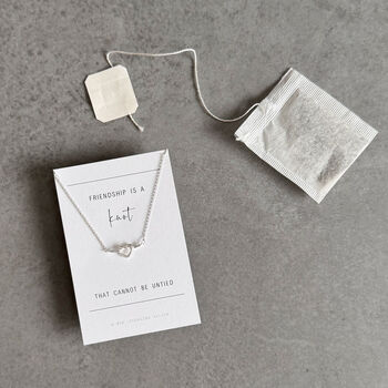 Friendship Heart Knot Necklace – Sterling Silver Gift For Best Friend, 4 of 11