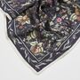 Wolf Garden Navy Square Scarf, thumbnail 3 of 3