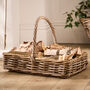 Katoro Wicker Log Basket With Handle, thumbnail 1 of 4