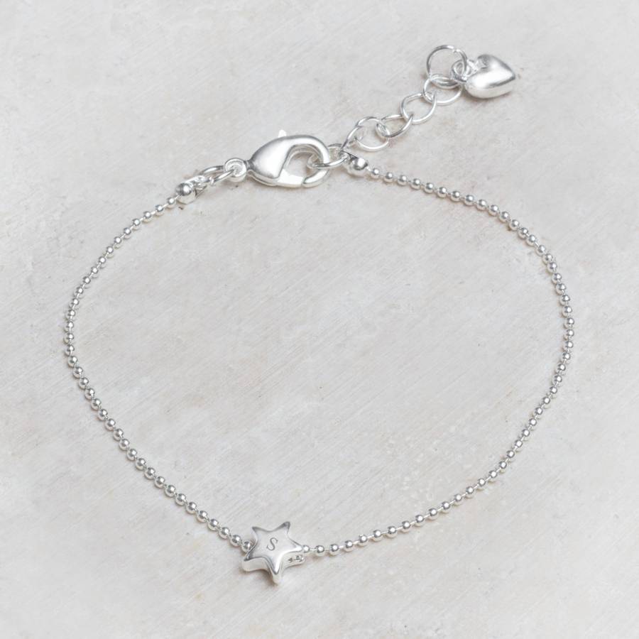 tertia silver plated heart personalised bracelet by bloom boutique ...