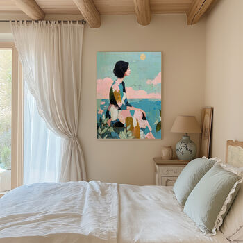 Female Pastel Painting Landscape Art Print, 4 of 4