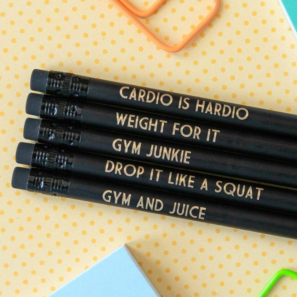 Gym Lover Pencil Set: Cardio Is Hardio, 1 of 7