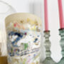 Personalised Hand Painted Wedding Engagement Candle – Custom Art From Your Photos, Names And Dates, thumbnail 1 of 4