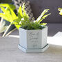 Personalised Anniversary Hexagon Plant Pot For Couples, thumbnail 5 of 9