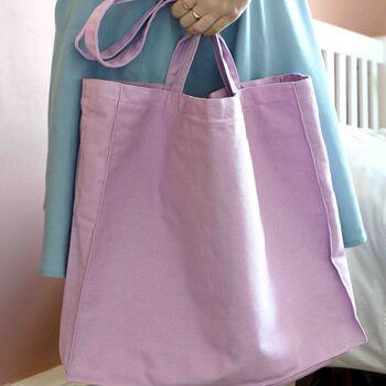 Personalised Pink Or Blue Cotton Large Tote Bag Gift, 6 of 9