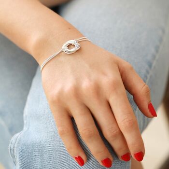 Personalised Sterling Silver Russian Ring Bracelet, 4 of 6