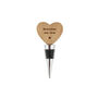 Heart Shaped Oak Bottle Stopper | 'Mistletoe And Wine' | Wine Bottle Stopper | Drink Accessory | Bar Accessory | Festive | Christmas Gift, thumbnail 2 of 2