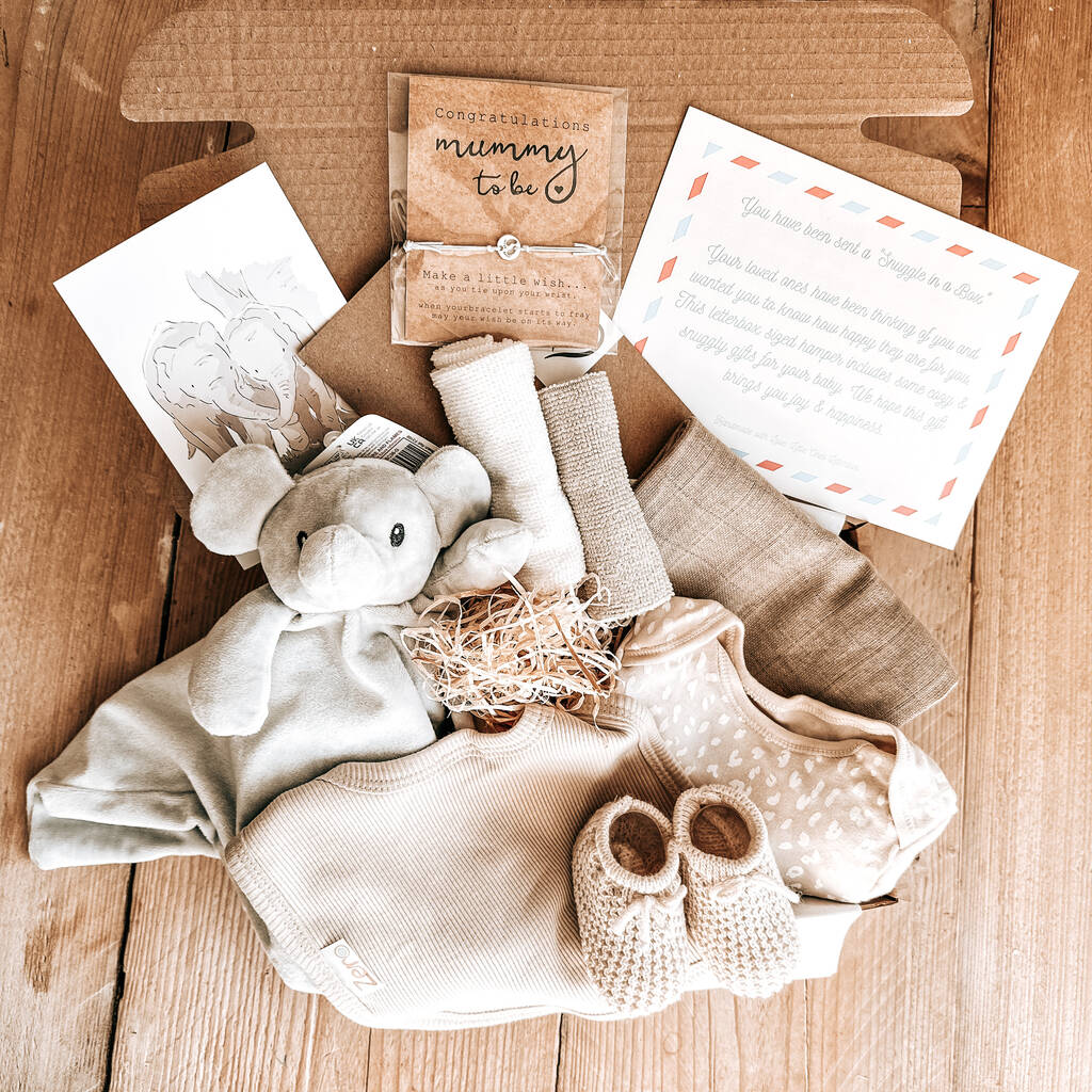 Neutral Elephant Baby Gift, 1 of 9