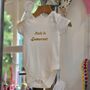 Custom New Baby Announcement Babygrow – Personalised Pregnancy Reveal, thumbnail 1 of 6