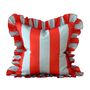 Outdoor Ruffle Striped Cushion, thumbnail 4 of 6