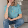 Embroidered Loved Organic T Shirt, thumbnail 4 of 7