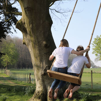 Personalised Oak And Rope Medium Swing, 4 of 12