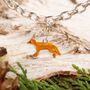 Enamelled Sterling Silver Fox Charm, thumbnail 3 of 9