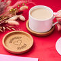 Personalised Set Of Two Cork Heart Coasters, thumbnail 1 of 3
