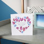 Personalised Engagement Floral Heart Card, thumbnail 4 of 9