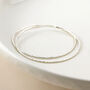 Sterling Silver Large Hammered Hoop Earrings, thumbnail 3 of 5
