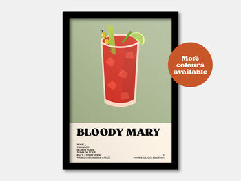 Bloody Mary Cocktail Print, 6 of 7