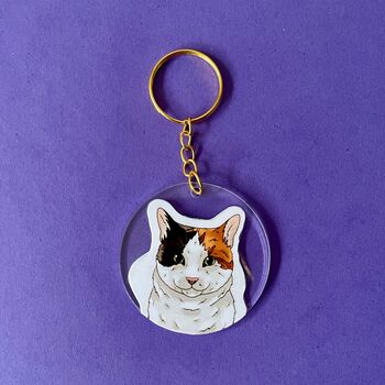 Personalised Pet Portrait Keychain, 6 of 11