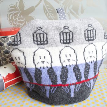 Budgie Knitted Tea Cosy, 2 of 4