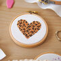 Leopard Heart Mini Cross Stitch Kit, thumbnail 2 of 3