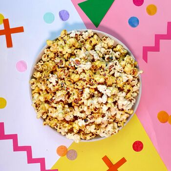 Make Your Own Birthday Cake Flavour Popcorn At Home Kit, 2 of 5