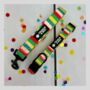 Multi Coloured Stripe Dog Collar And Lead, thumbnail 1 of 6