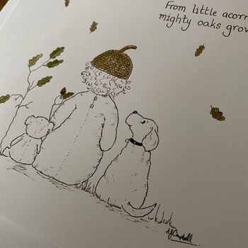 Little Acorn Childs Art Print, 2 of 5