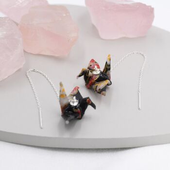 Japanese Paper Origami Crane Ear Threaders Two, 6 of 10