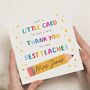 Personalised Thank You Teacher Card With Name, thumbnail 1 of 7