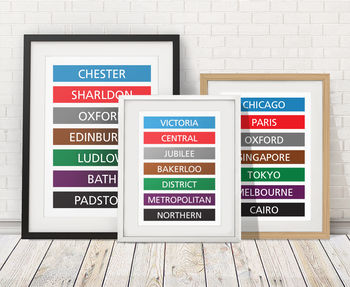 Personalised 'My Favourite Places' Print, 4 of 5