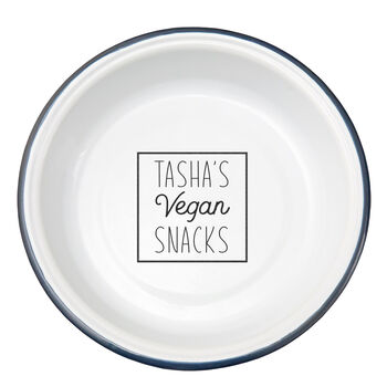 Personalised Vegan Enamel Snack Bowl, 5 of 5