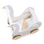 Personalised Kids Swan Wooden Push Along Toy Pram, thumbnail 11 of 12