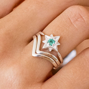 Guiding North Star Ring In Sterling Silver, 5 of 12