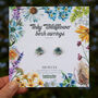 Wildflower Veronica Birch Stud Earrings In Inky Blues, thumbnail 8 of 8