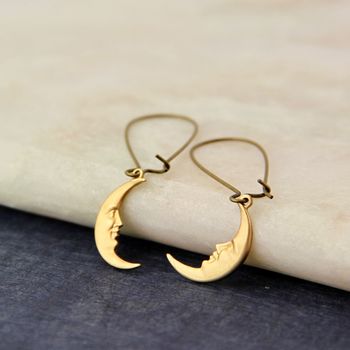 Crescent Moon Long Earrings, 2 of 6