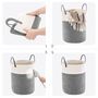 58 L Dark Grey Cotton Rope Woven Storage Basket, thumbnail 6 of 7