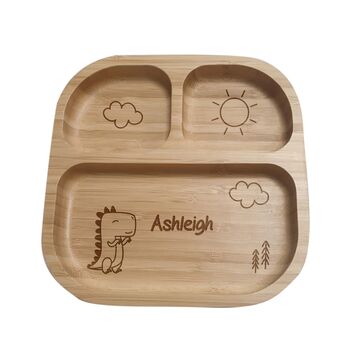 Personalised Kids Dinosaur Suction Plate, 3 of 3