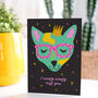 Woofy Ruff Really Love You Dog With Glasses Card, thumbnail 1 of 4