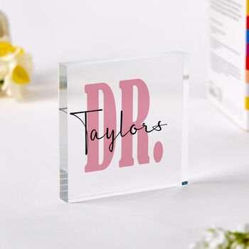Personalised Doctor Graduation Desk Plaque Gift Sign, 5 of 7