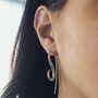 Gold Plated Silver Long S Hook Earrings, thumbnail 7 of 8