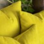 Sunshine Yellow Velvet Cushion, thumbnail 3 of 12
