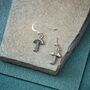 Sterling Silver Mushroom Hook Earrings, thumbnail 2 of 8