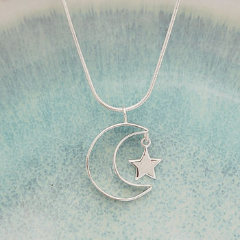 Personalised Secret Message Silver Moon Necklace, 3 of 7