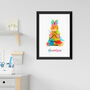 Personalised Kid's Meditating Rabbit Wall Art, thumbnail 10 of 12