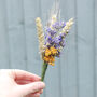 Three Springtide Blue Wheat Buttonholes, thumbnail 1 of 5
