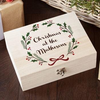 Personalised Family Wooden Christmas Eve Box, 4 of 11